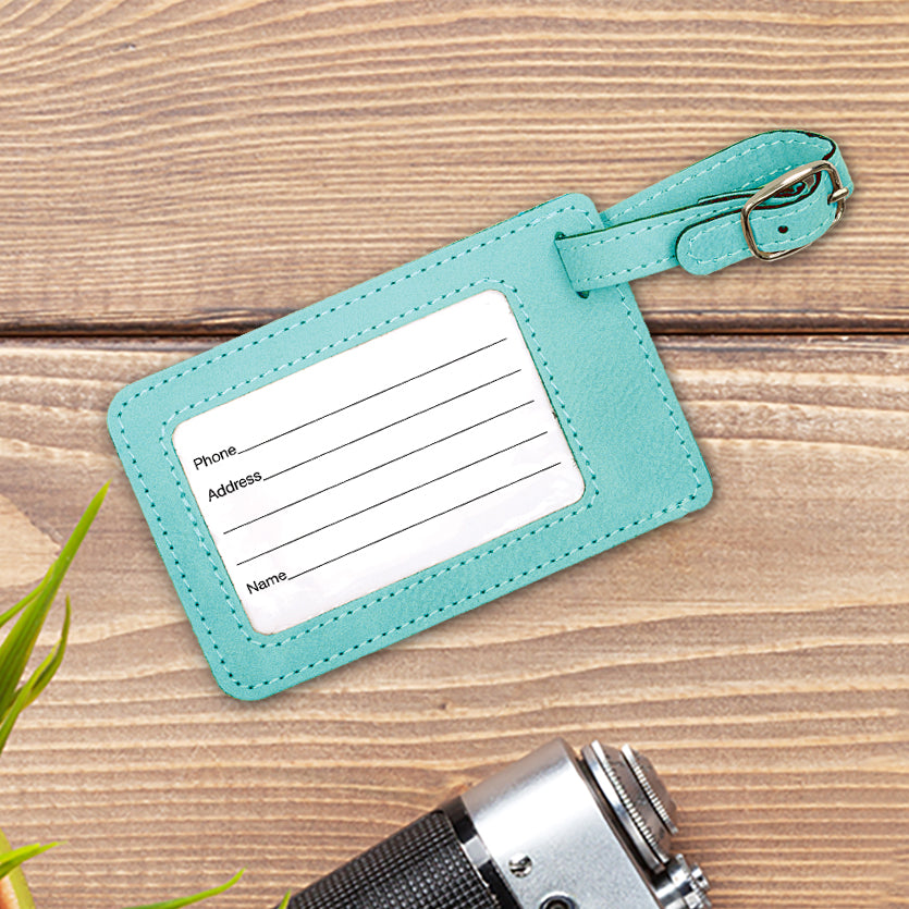 Curly Monogram Personalized Luggage Tag