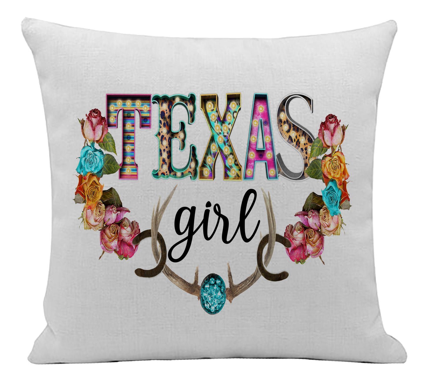 Texas Girl Pillow Cover