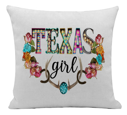 Texas Girl Pillow Cover