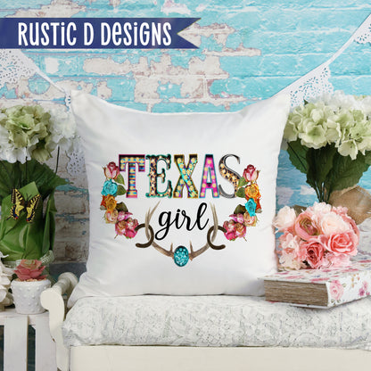 Texas Girl Pillow Cover