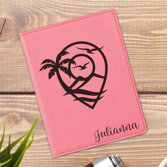 Tropical Travel Personalized Passport Holder