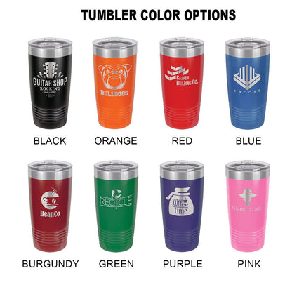 School Mascot Engraved Personalized 20oz Stainless Steel Tumbler