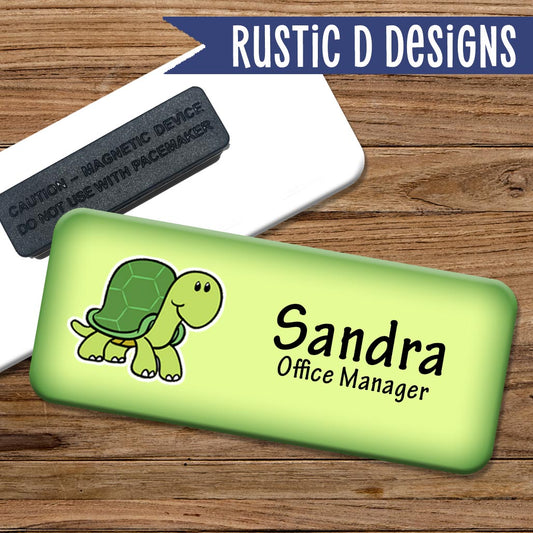 Turtle Magnetic Name Badge