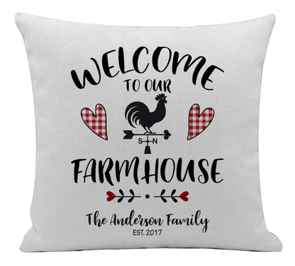 Welcome to Our Farmhouse Pillow Cover