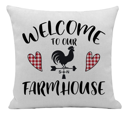 Welcome to Our Farmhouse Pillow Cover