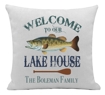 Welcome to Our Lake House Pillow Cover