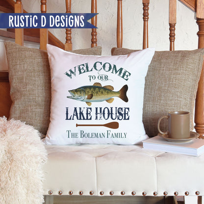 Welcome to Our Lake House Pillow Cover