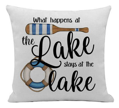 What Happens at the Lake Pillow Cover