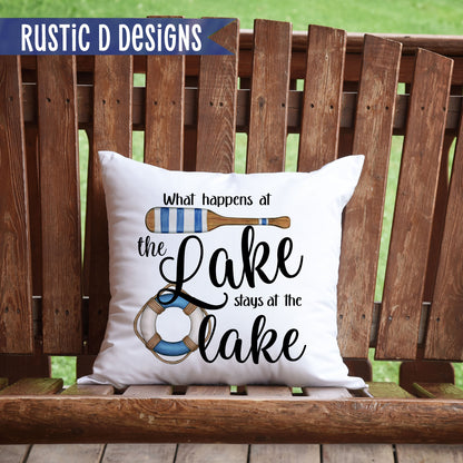 What Happens at the Lake Pillow Cover