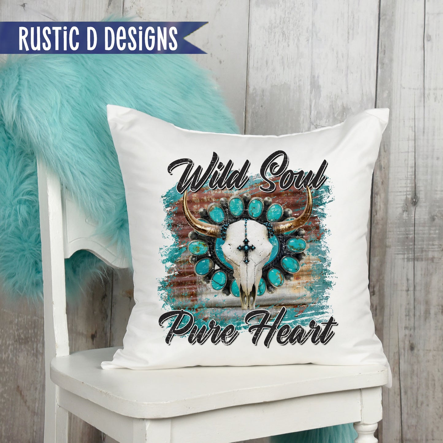 Wild Soul Pure Heart Pillow Cover