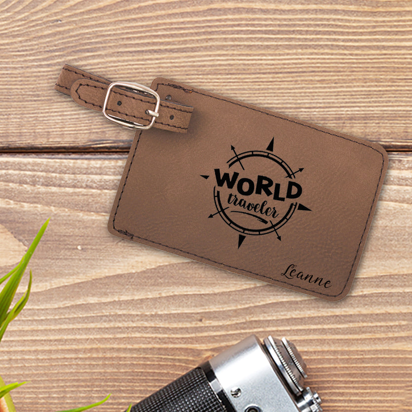 World Traveler Personalized Luggage Tag