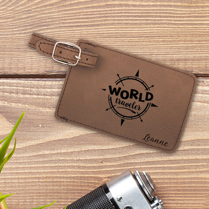 World Traveler Personalized Luggage Tag