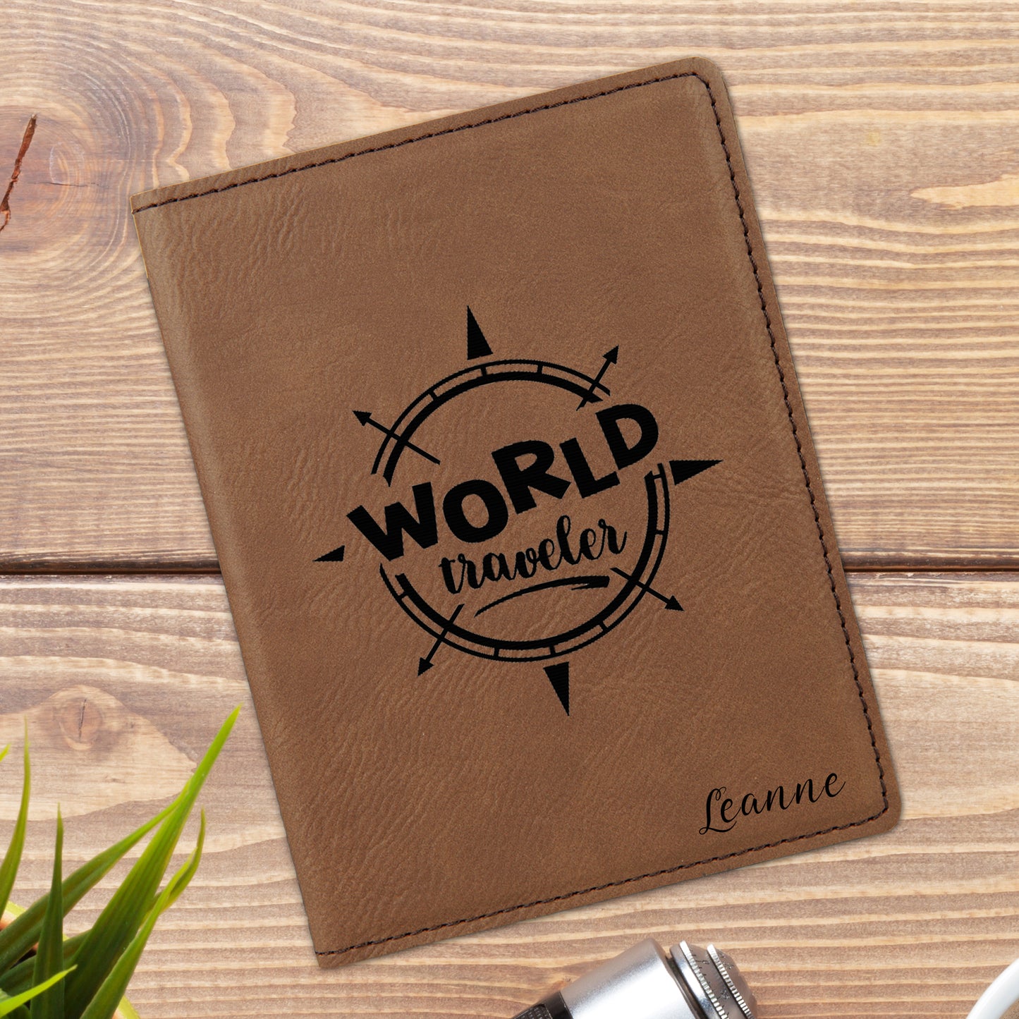 World Traveler Personalized Passport Holder